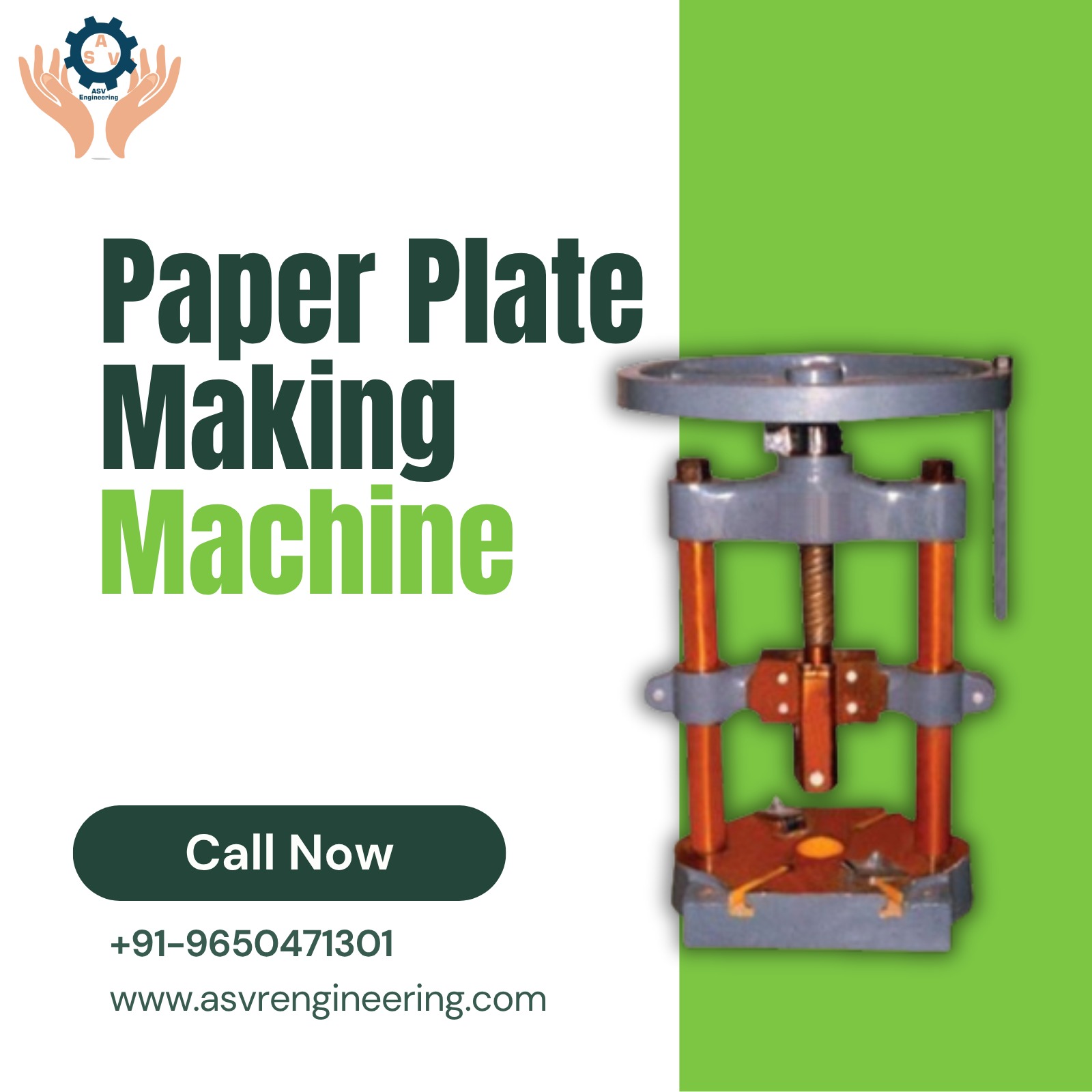Paper Plate Machine with Interchangeable Dies – Make Plates of Any Size