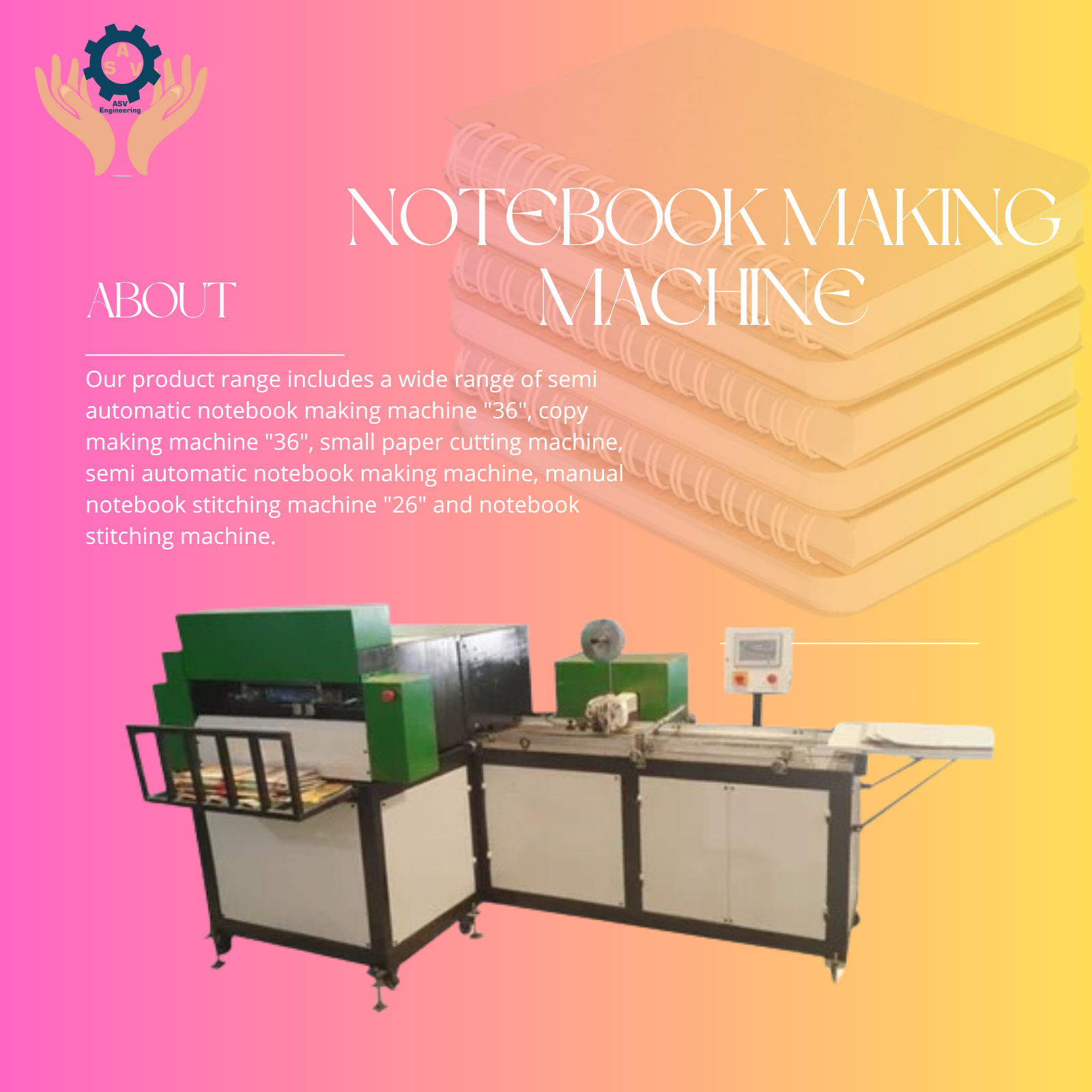 Notebook Machine with Custom Size & Printing Options – Boost Your Brand & Profits