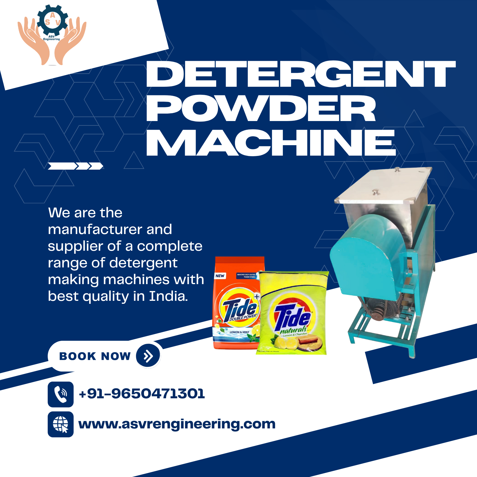 Detergent Powder Plant Machinery with High Mixing Accuracy