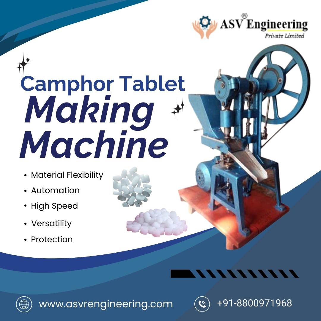 Trusted Camphor Tablet Machine Dealers Offering High-Speed, Heavy-Duty Manufacturing Machines