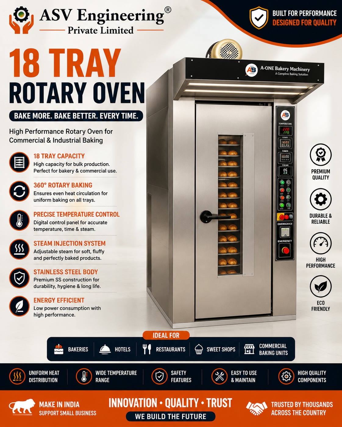 18 Tray Rotary Oven in Satari, Goa | ASVR Engineering