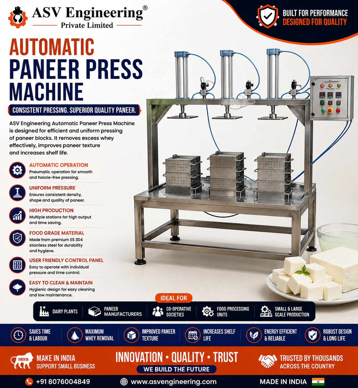 Automatic automatic paneer press machine Equipment for Growing Business