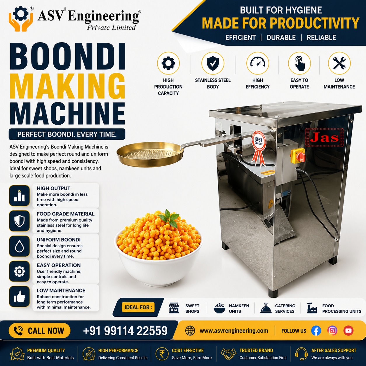 Best Boondi Making Machine System in Karimnagar, Telangana