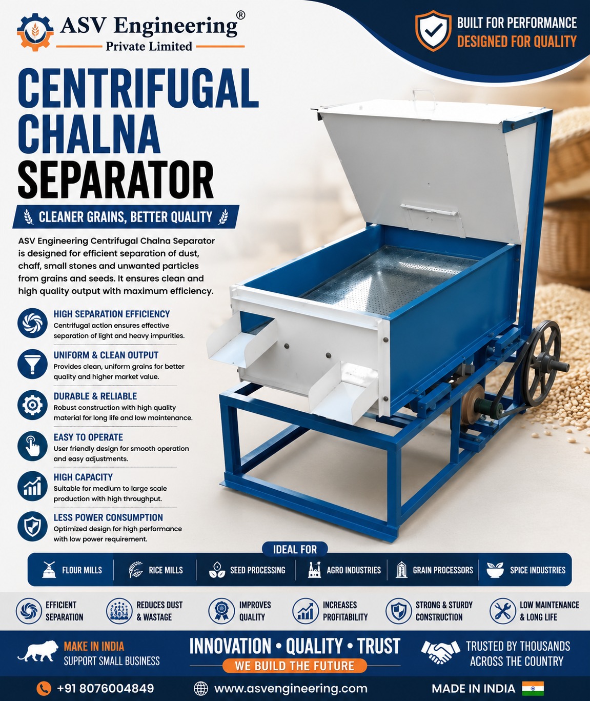 Centrifugal Chalna Separator in Parse, Goa