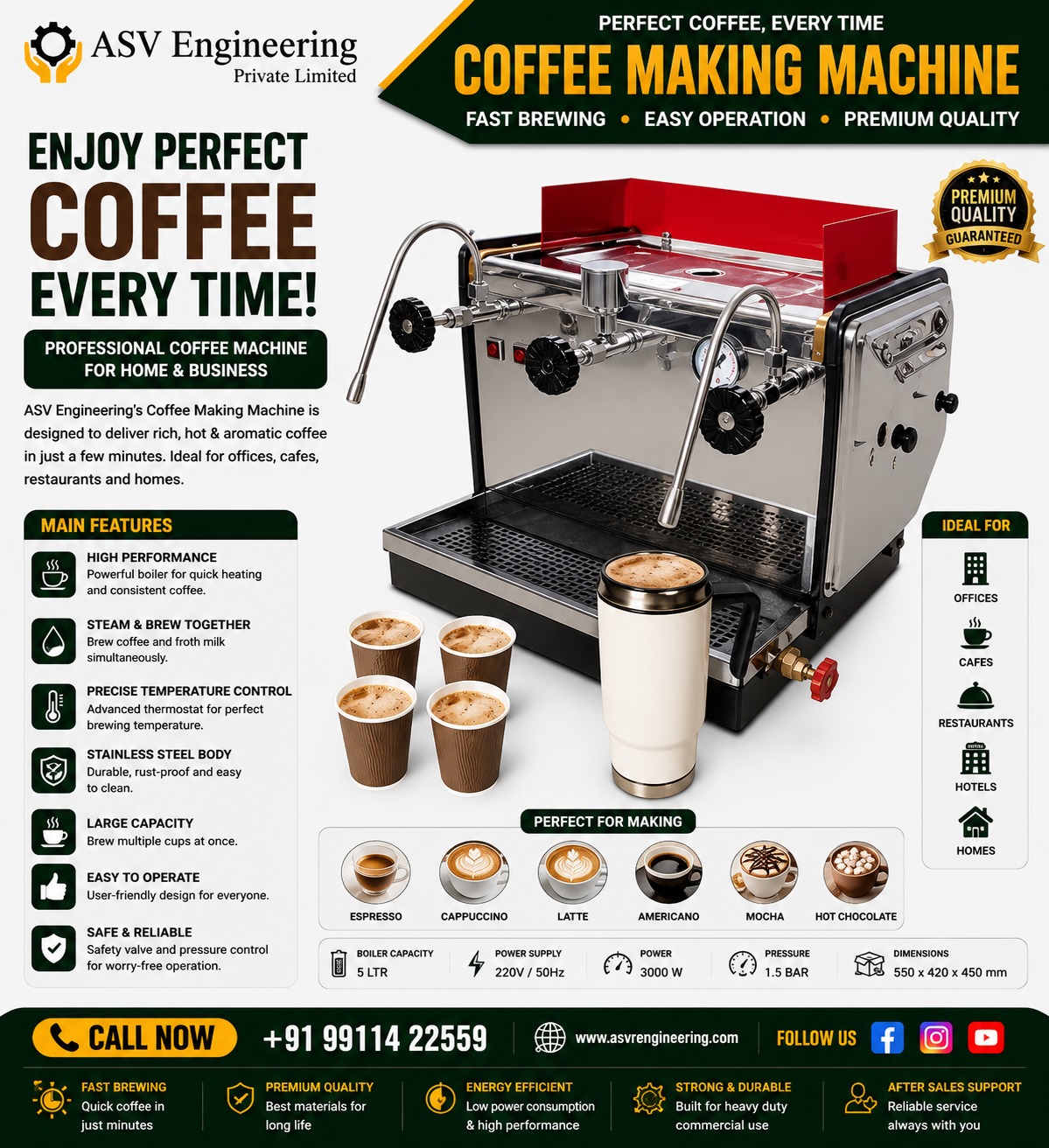 Leading Coffee Making Machine Machine in India for Commercial Use