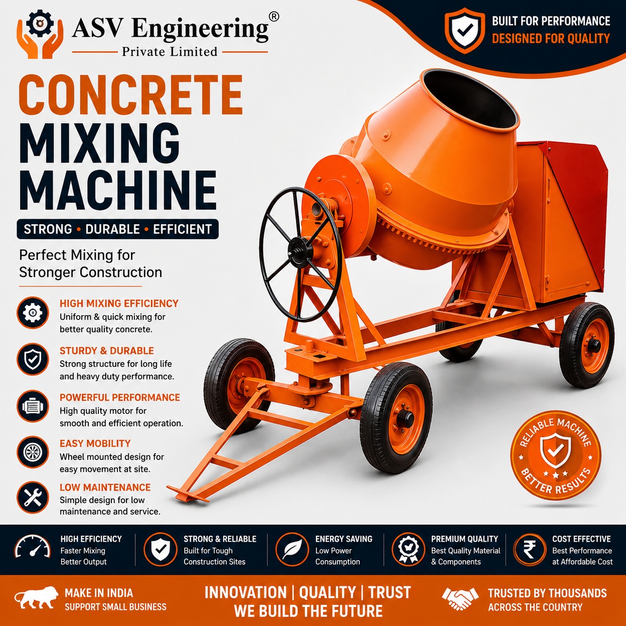 Buy Concrete Mixing Machine in Satari Goa - ASVR Engineering