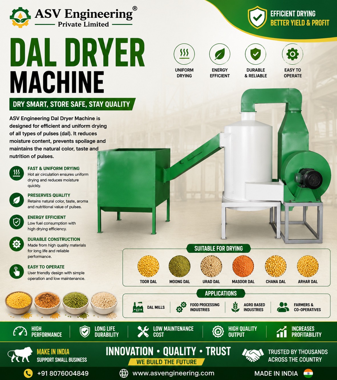 Dal Dryer Machine in Munger, Bihar
