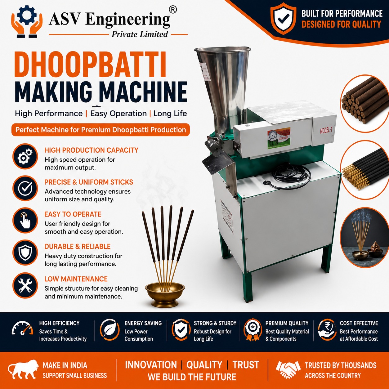 Buy Dhoopbatti Making Machine in Satari Goa - ASVR Engineering
