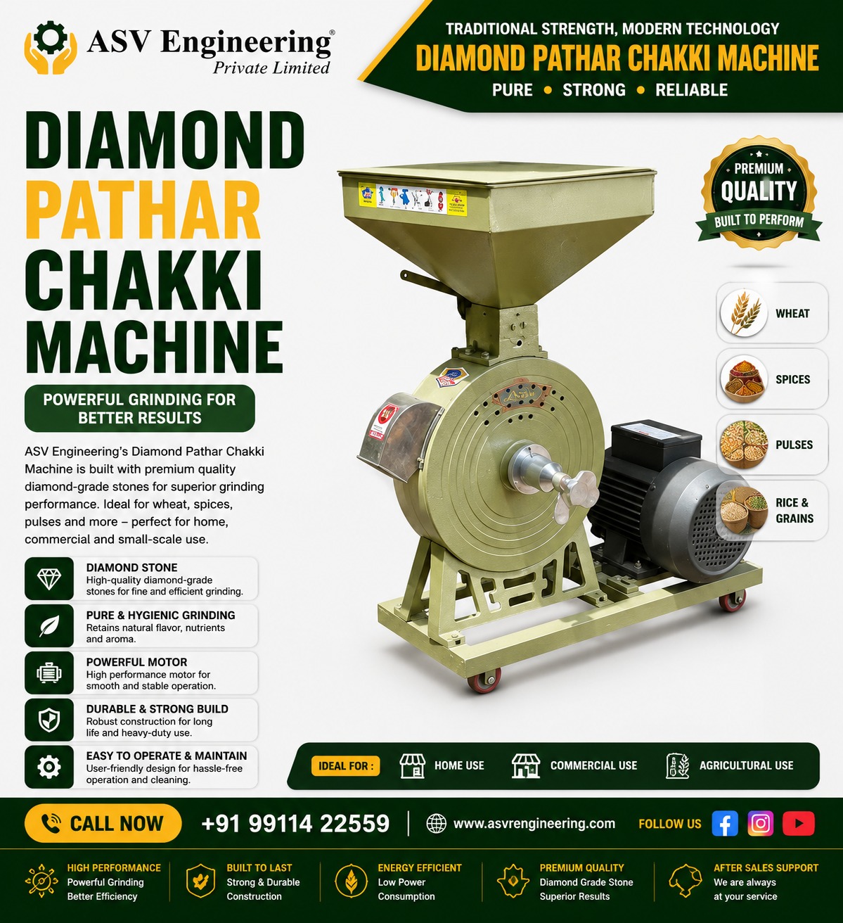 Prime Diamond Pathar Chakki Machine System in India with Fast Production