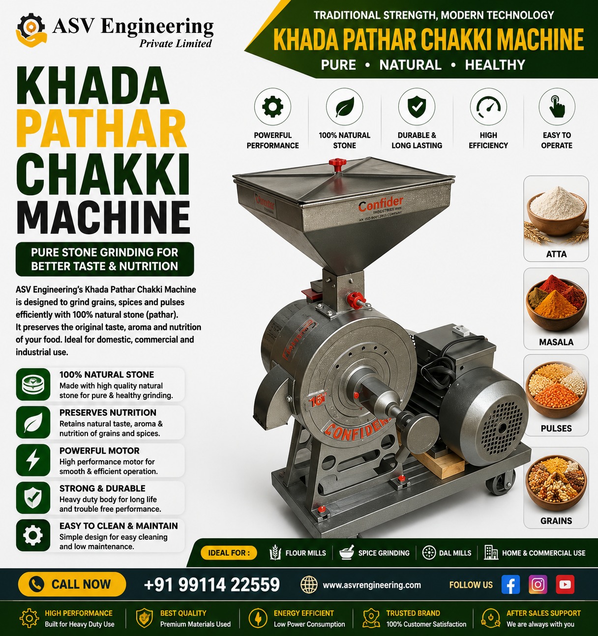 Khada Pathar Chakki Machine Unit for Profitable Business | ASVR Engineering
