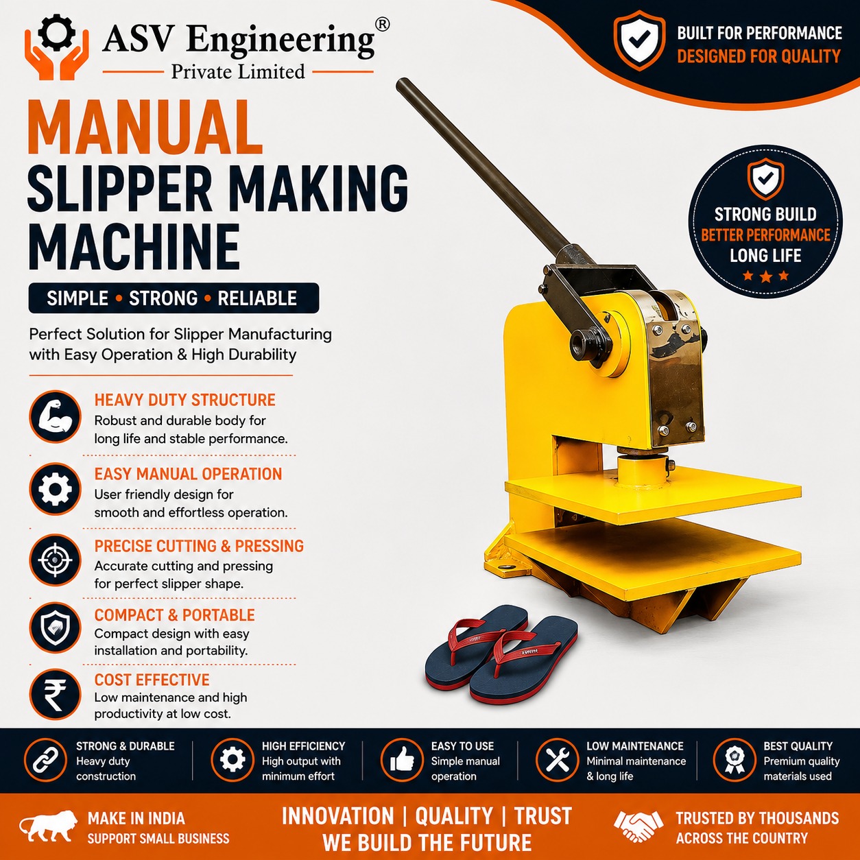 Fully-Equipped manual slipper machine Equipment for Small Business