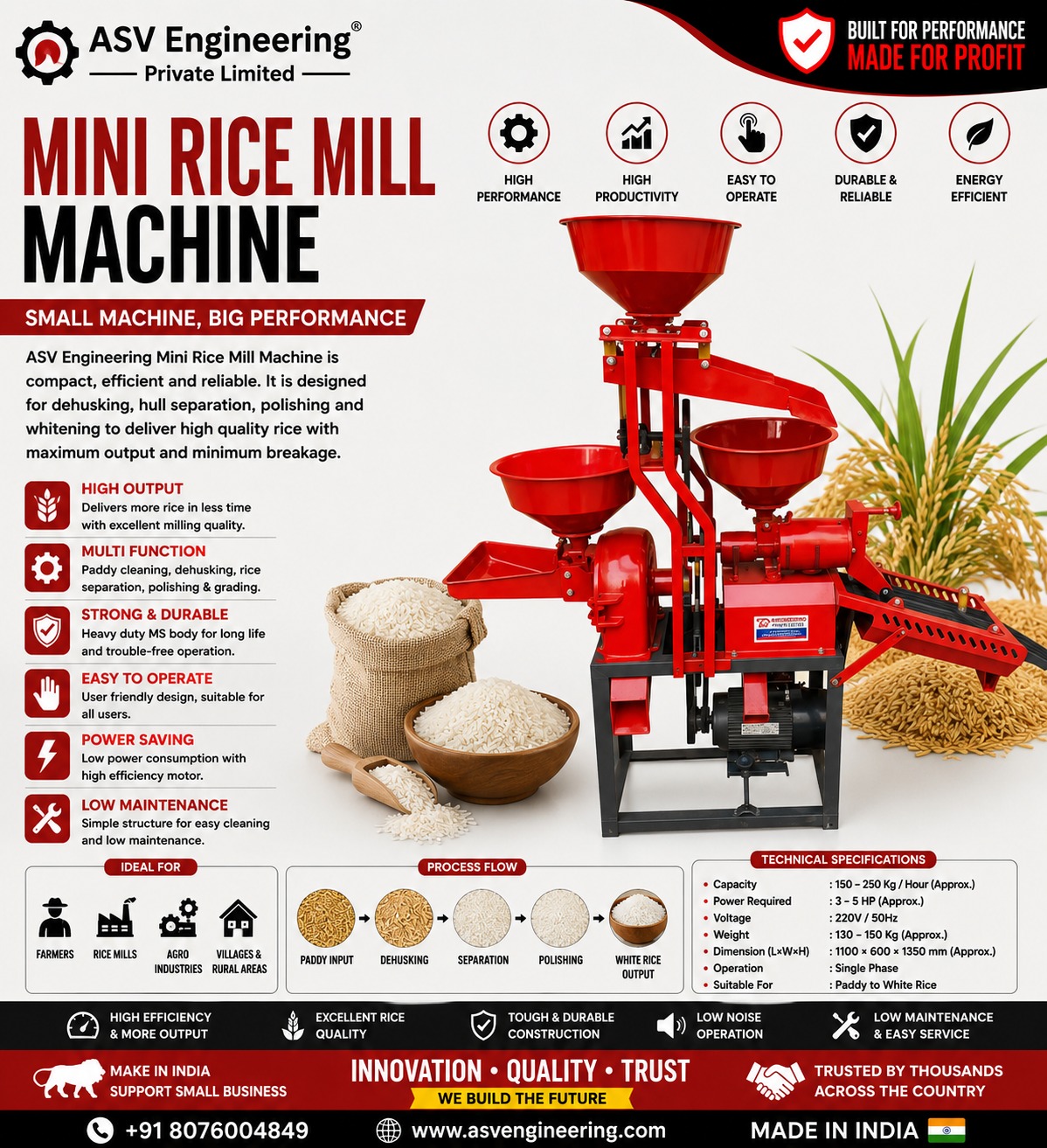 Mini Rice Mill Machine in Katihar, Bihar | ASVR Engineering