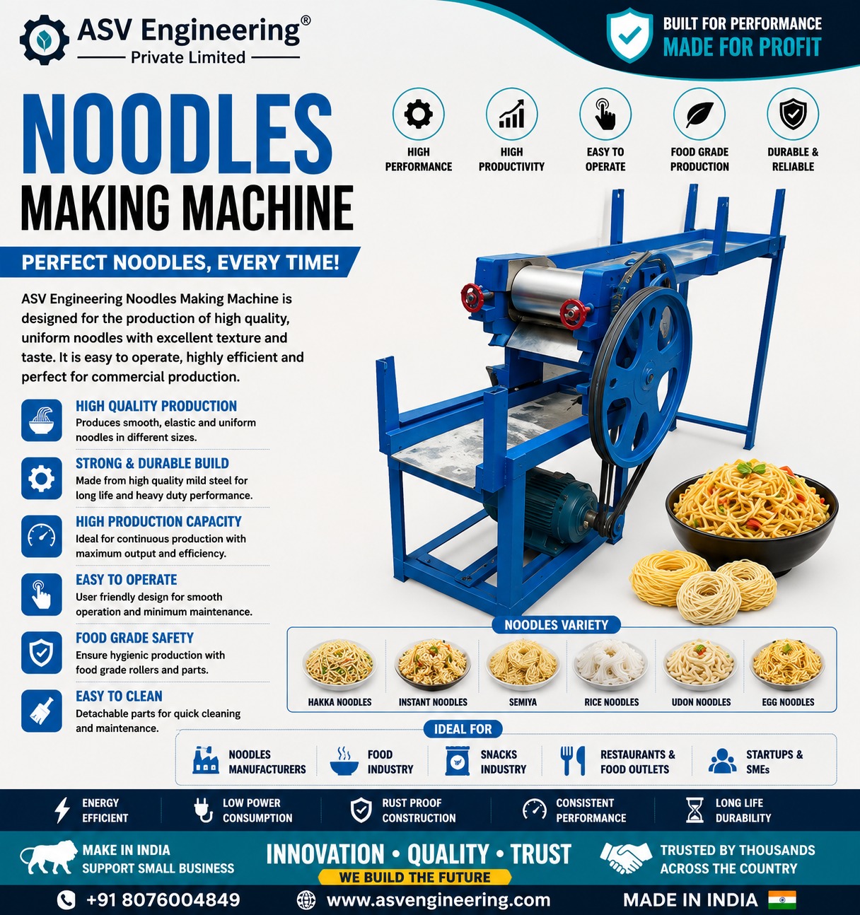 Premium Noodles Making Machine in Katihar, Bihar | ASVR Engineering Pvt. Ltd.