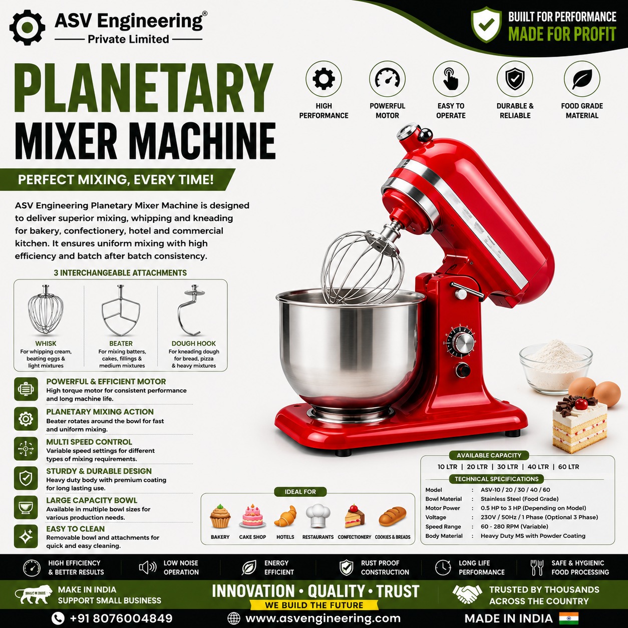 Powerful planetary mixer machine System | ASVR Engineering