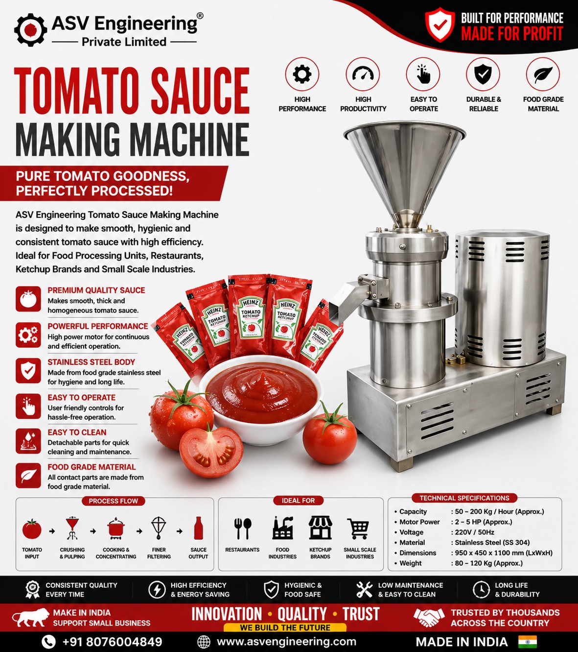 Automatic Tomato Sauce Making Machine Machine | ASVR Engineering