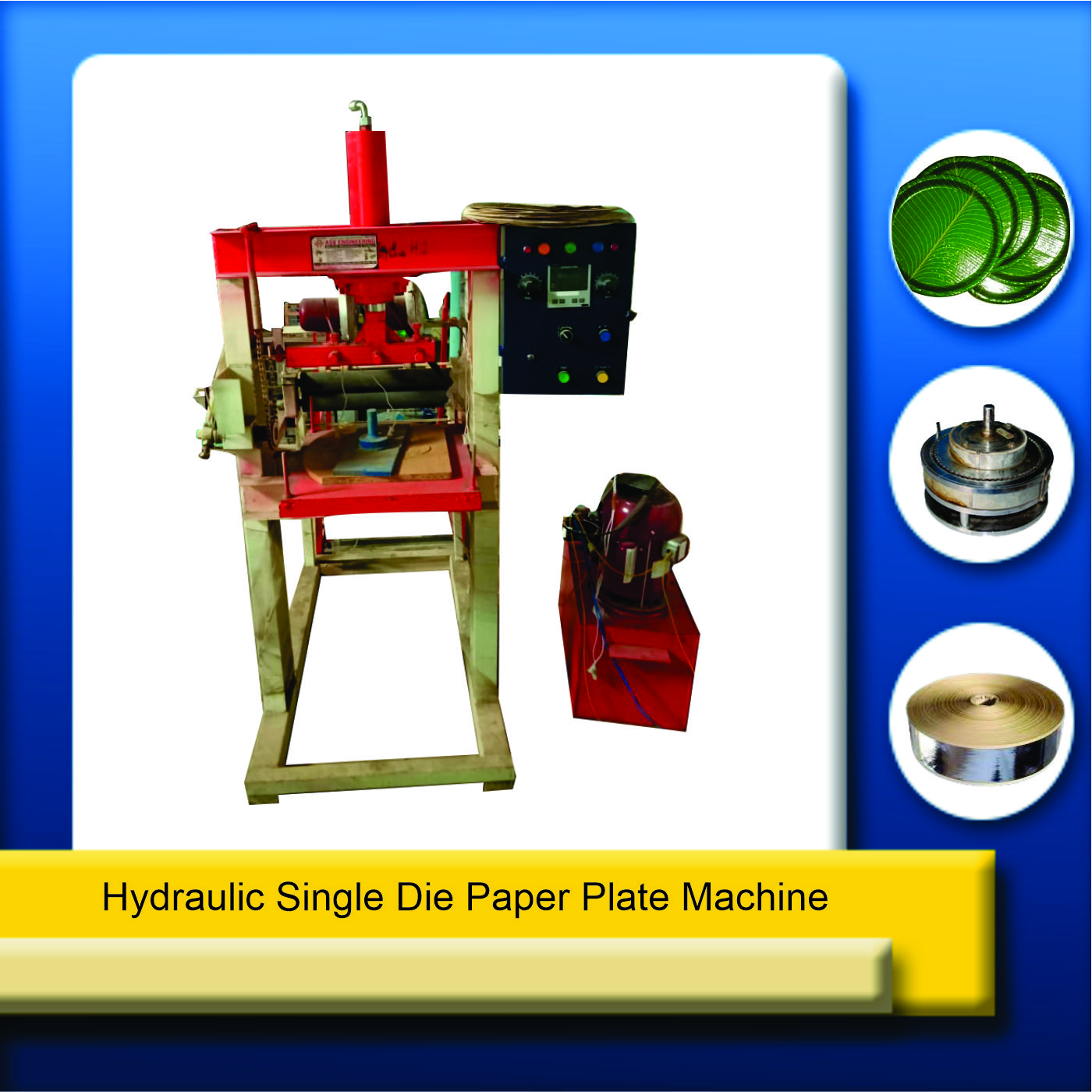 hydraulic single die paper plate making machine