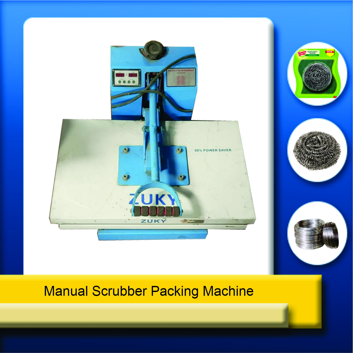 manual scrubber packing machine